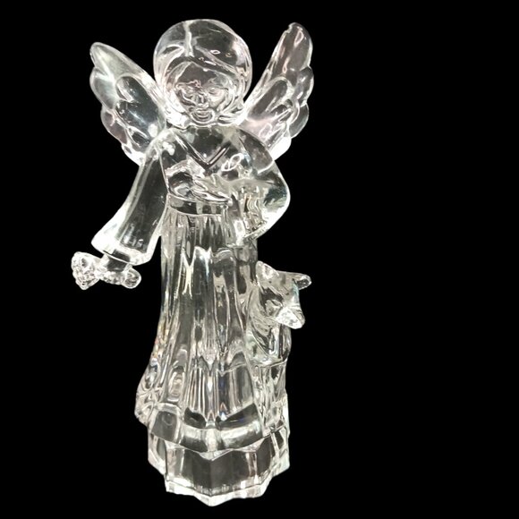 Mikasa Lead Crystal Angel Figurine “Angelic Harmony” Germany 7" - Picture 1 of 13